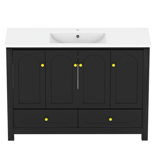 Bathroom Vanity With Sink Combo, 4 Soft Close Doors And 2 Drawers Home Essentials