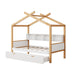 House Bed With Bookshelf Storage Hearth and Haven