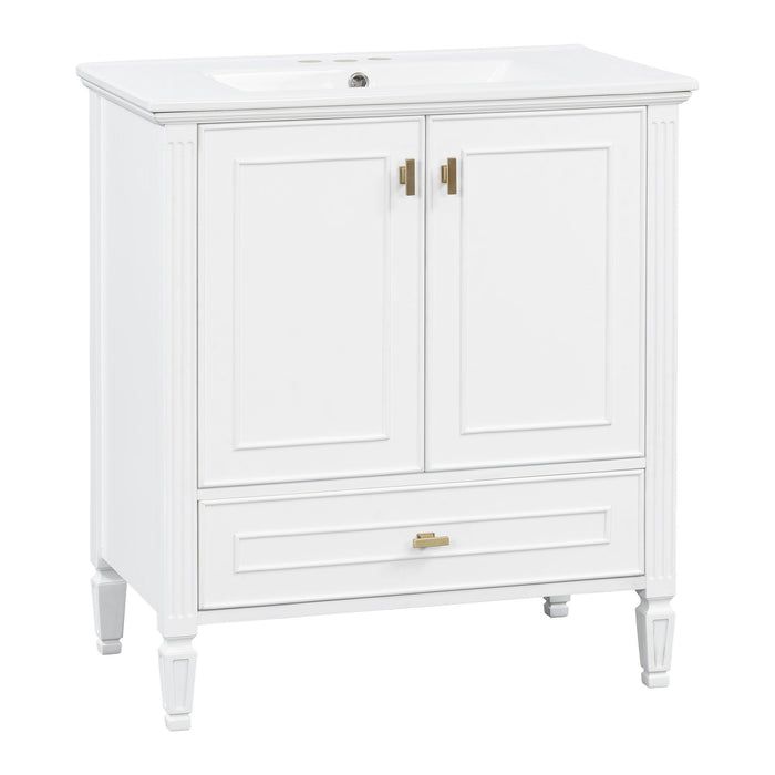 Freestanding Vanity With 1 Drawer & 2 Soft Close Doors With Door Mounted Storage Noble House