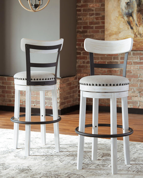 Valebeck - Tall Upholstered Swivel Barstool Signature Design by Ashley®