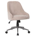 Ergonomic Office Enveloping Bucket Back Swivel Computer Chair - Beige Home Essentials