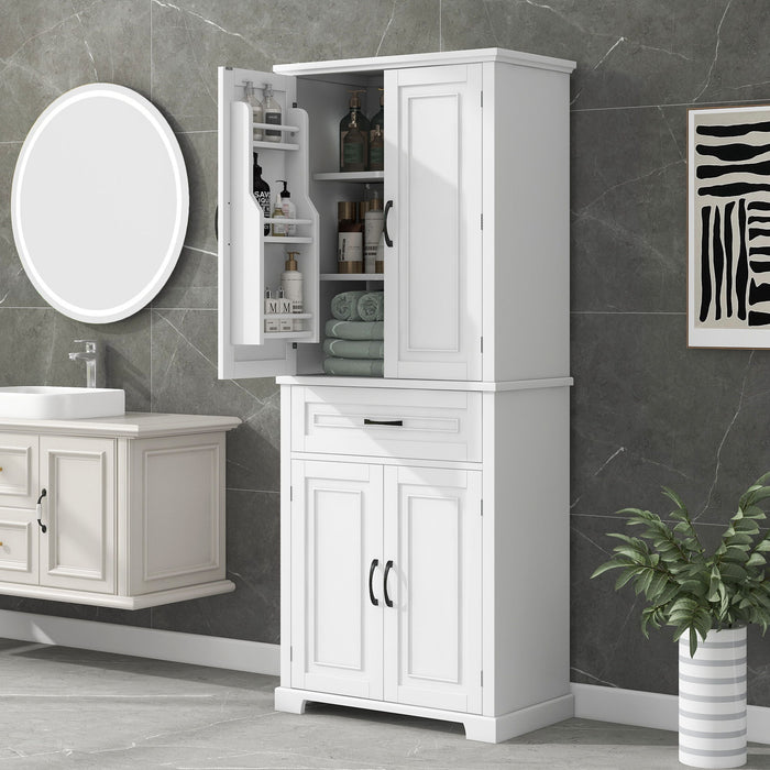Bathroom Storage Cabinet With Doors And Drawer, Adjustable Shelf Hearth and Haven