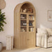 Tall Arched Top Storage Cabinet With 5 Tier Shelves, Soft Close Hinges Noble House