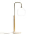 Bedside Table Lamp With Globe Lampshade - White Ashcroft Furniture