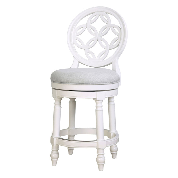 Stool With Back And Swivel Upholstered Seat Home Essentials