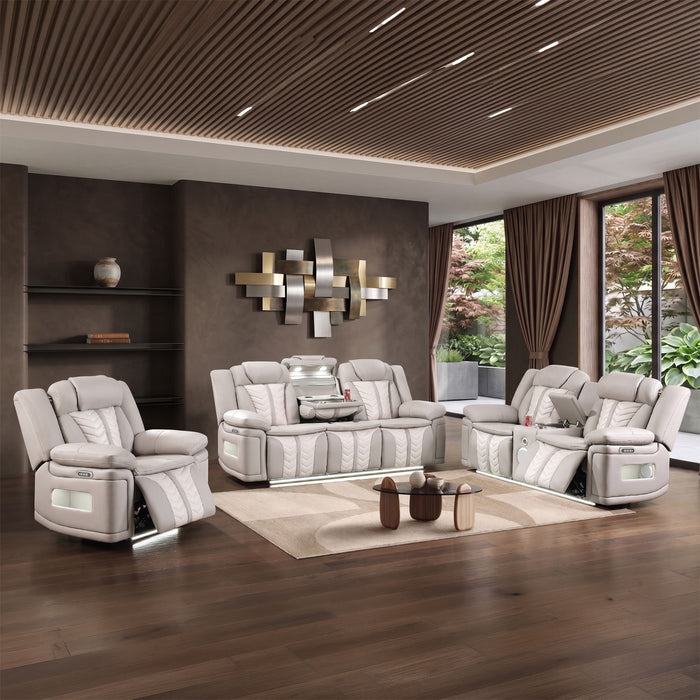 Cruiser - Power Reclining Set With LED Lighting Matrix Furniture Group