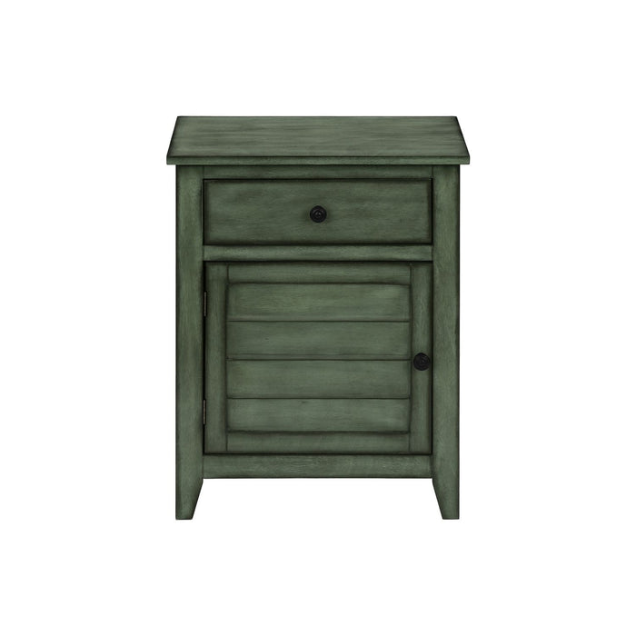 Accent Nightstand, Storage Drawer, Transitional 8th Street