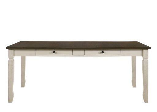 Fedele - Dining Table - Weathered Oak & Cream ACME