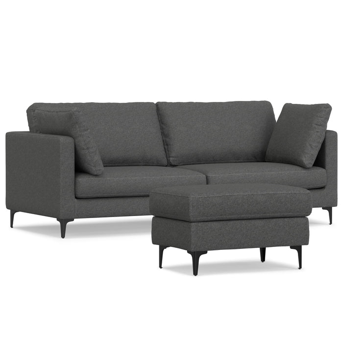 Ava - Mid Century Sofa With Ottoman Set Simpli-Home