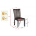 Dining Chairs With Pedestal Base (Set of 2) - Black / Brown Home Essentials