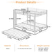 Bunk Bed For Kids, Convertible Frame With Ladders & Guardrail Home Essentials