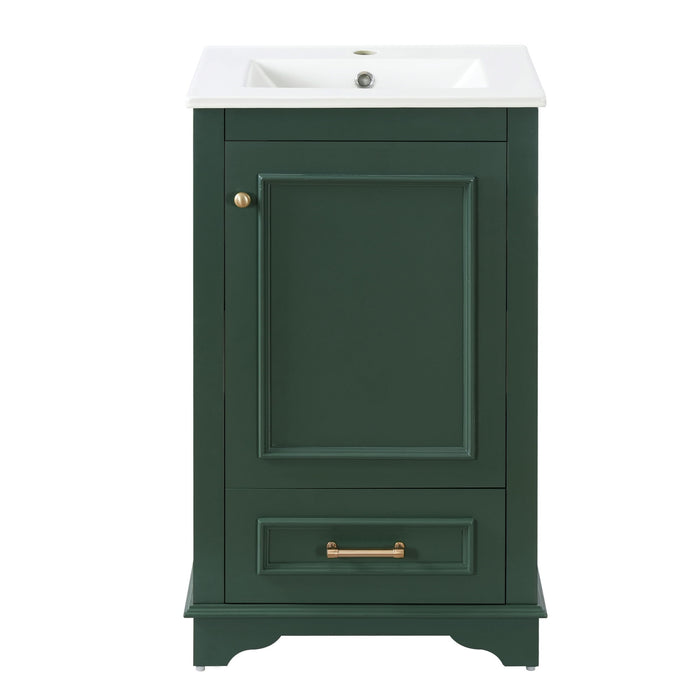 20" Bathroom Vanity With Sink, 1 Drawer, Freestanding Single Set Hearth and Haven