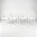 Dining Chair, Transparent Shell Design For Home (Set of 4) - White Home Essentials