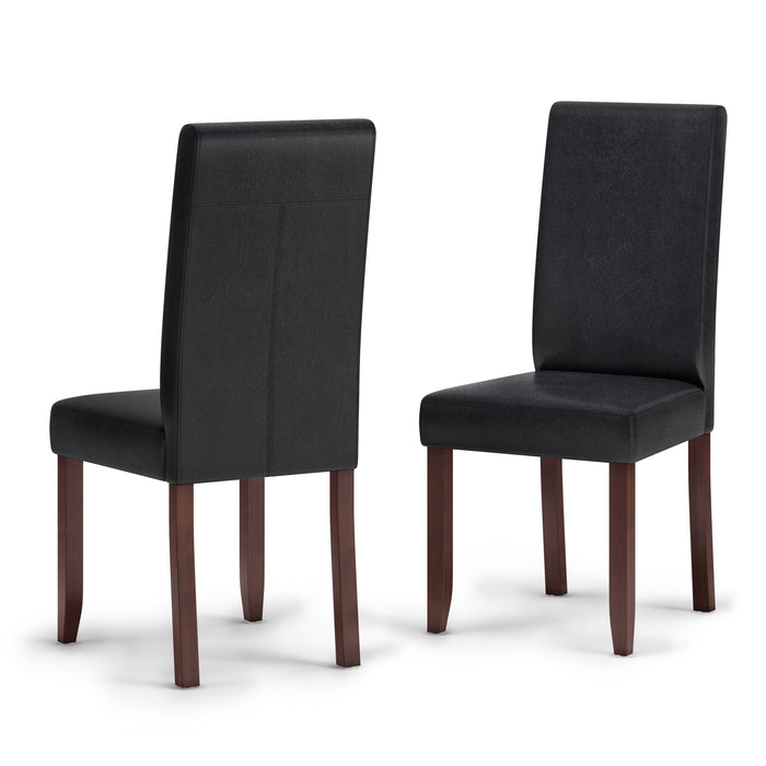 Acadian - Parson Dining Chair (Set of 2) - Distressed Black