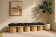 Pavilion - 5 Piece Modular Bench With Natural Base Meridian Furniture