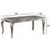 Rectangle Dining Table With Carved Accents - Champagne / Silver Home Essentials