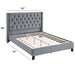 Modern Diamond Tufted Headboard Bed With Nailhead Trim Home Essentials