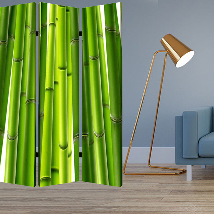 Wood Canvas Bamboo Screen - Multi Color