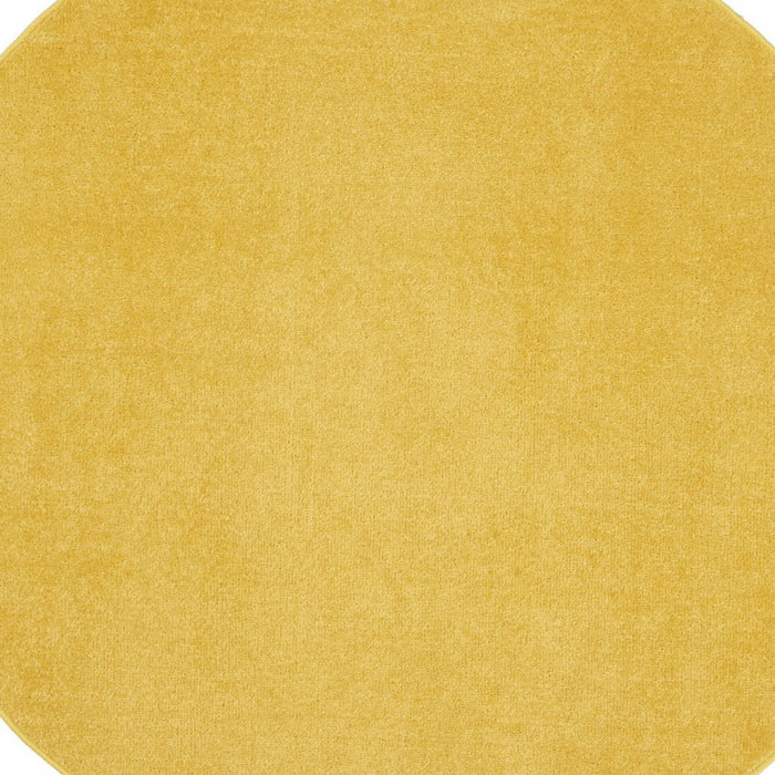 6' X 6' Round Non Skid Indoor / Outdoor Area Rug - Yellow