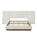 Muse - Queen Upholstered Platform Bed Frame - Ivory / Light Gray / Camel Oak House & Home Furniture