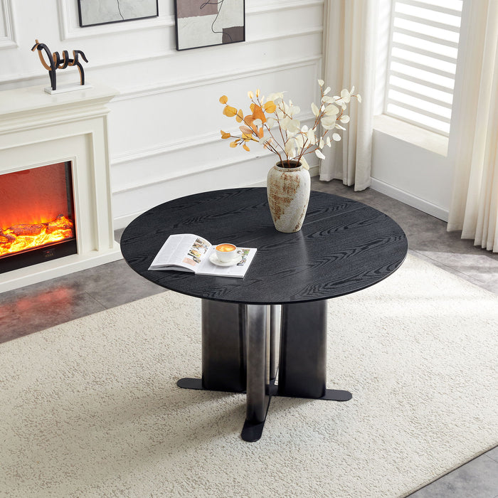 Round Dining Table With Cross Base, Modern Home Furniture Home Essentials