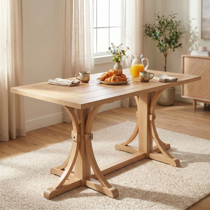 Dining Table With Trestle Base Hearth and Haven