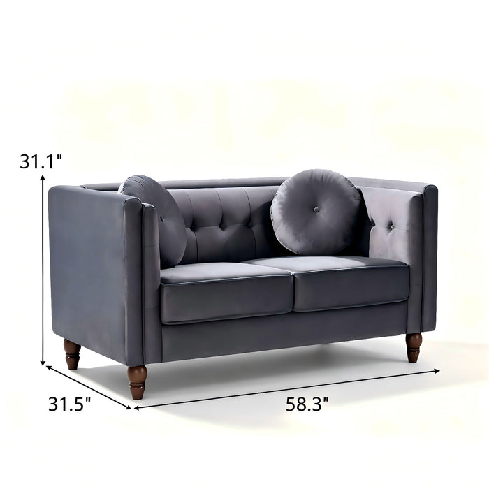 Chesterfield Loveseat 2 Seater Couch For Living Room US Pride