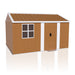 Storage Shed With Windows, Lockable Door & Ventilation For Backyard Tool Organization - Brown Home Essentials