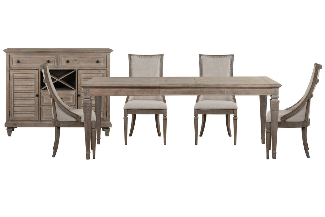 Lancaster - 6 Piece Extendable Rectangular Dining Table Set Magnussen Furniture