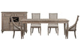 Lancaster - 6 Piece Extendable Rectangular Dining Table Set Magnussen Furniture