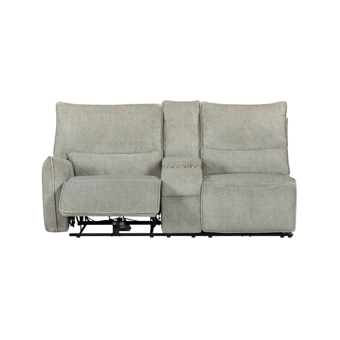 Remsen - LAF Console Loveseat With Dual Power Headrest & Footrest - Latte