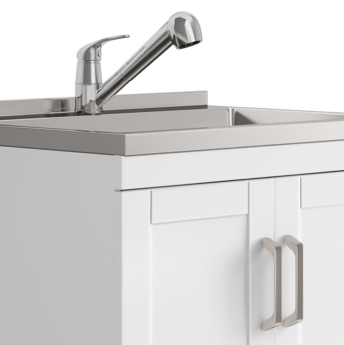 Kyle - Laundry Cabinet & Faucet And Stainless Steel Sink Simpli-Home