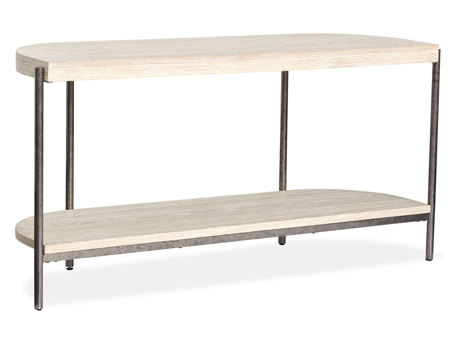 Jennings - Demilune Sofa Table - Edgecomb Gray And Weathered Antique Nickel Magnussen Furniture