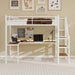 Loft Bed With L-Shaped Desk, Large Storage Space Home Essentials