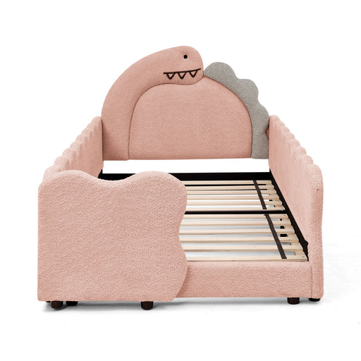 Cute Dinosaur Shaped Bed With Safety Guardrail, Toddler Frame Home Essentials