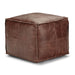 Sheffield - Handcrafted Square Pouf Simpli-Home