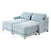 Stylish Sofa With Ottoman And Lumbar Pillows, Ergonomic Design Home Essentials
