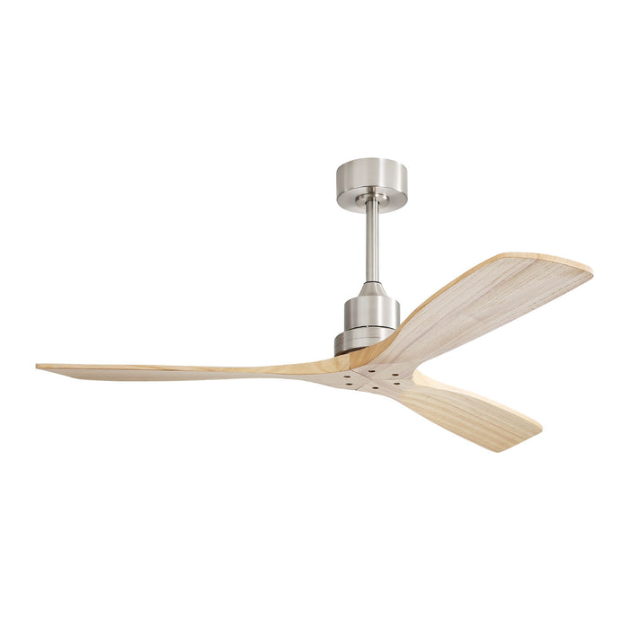 52" Outdoor Ceiling Fan With Remote Control Blades Reversible DC Motor - Brushed Nickel Daily Nest