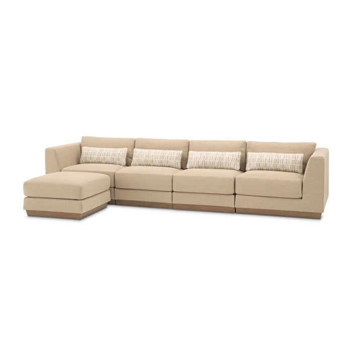 Portrait - 5-Piece Sectional - Toffee / Sienna Brown Michael Amini