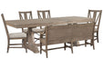 Paxton Place - Extendable Trestle Dining Table Set Magnussen Furniture