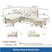 L - Shaped Sectional Sofa With Chaise & Ottoman Home Essentials