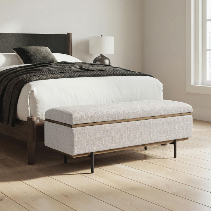 Dettaford Next-Gen Nuvella - Storage Bench - Stone Signature Design by Ashley®