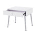 Weizor - End Table - White High Gloss & Chrome ACME