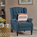 Armchair Recliner With Pushback Mechanism And Wingback Design Noble House