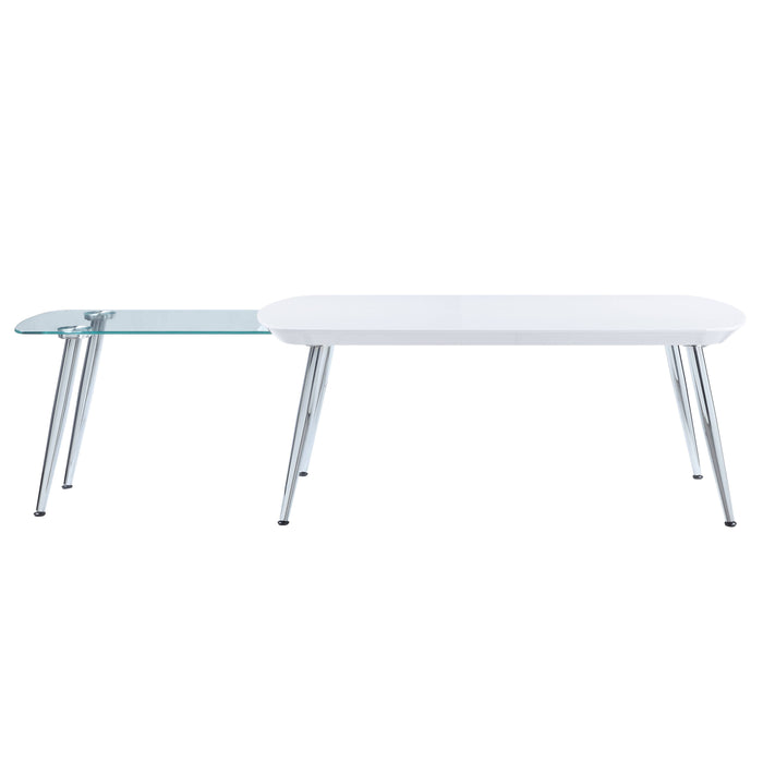 Patina - Coffee Table - White / Chrome