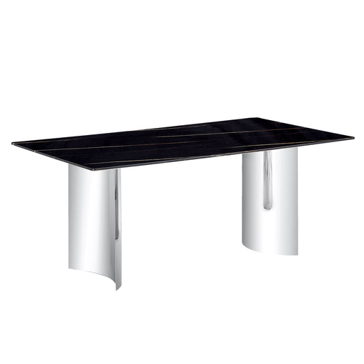 Modern Minimalist Dining Table With Marble Glass Top Home Essentials