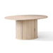 Extendable Round Dining Table With Hidden Storage Base - Ivory Home Essentials