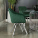 Tufted Swivel Dining Chair With Slim Sloped Arms - Green Furniture Max