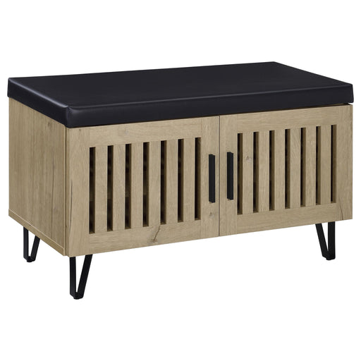 Clackamas - 2 Door Storage Bench With Padded Seat Furniture Max