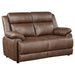 Worthington - Padded Arm Loveseat - Dark Brown Furniture Max